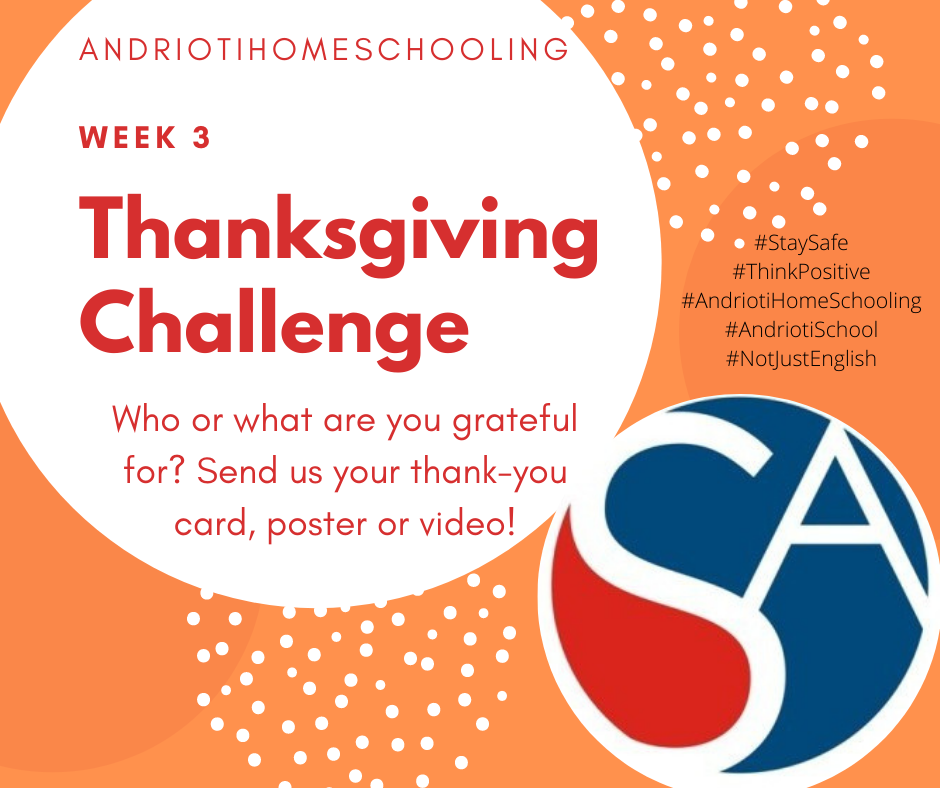 Andrioti Home Schooling: Week 3 challenge